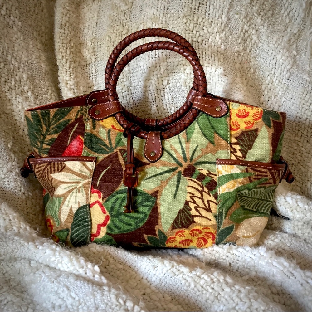 Fossil Tropical Forest Multicolored satchel